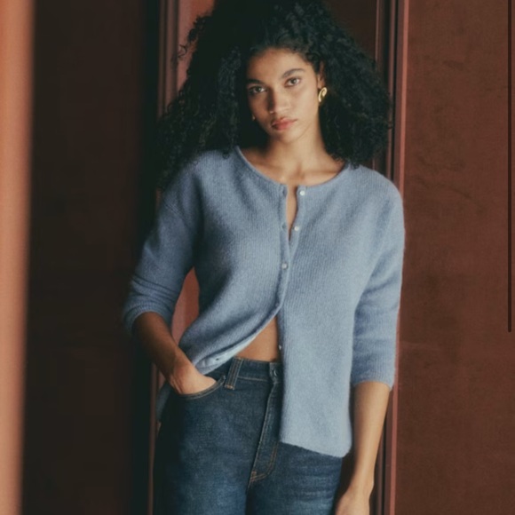 Sezane Sweaters - Sezane Sky Blue Women's Cardigan
